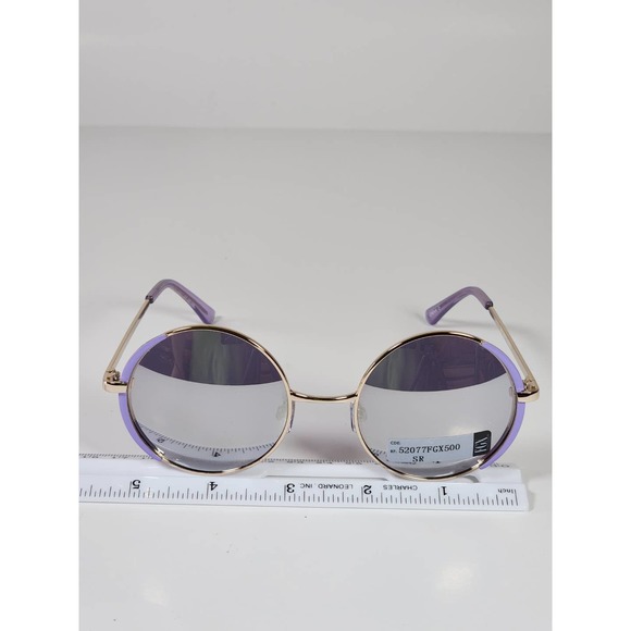 FGX by Foster Grant Gold & Purple Full Round Metal Frame Sunglasses 52077FGX500 - Picture 10 of 11